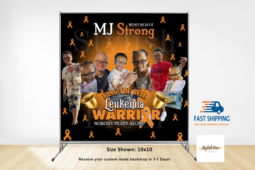 Cancer Survivor Backdrop With Custom Photos to Celebrate Ringing the