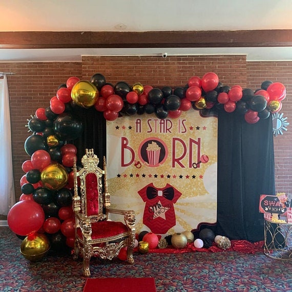 red carpet baby shower backdrop