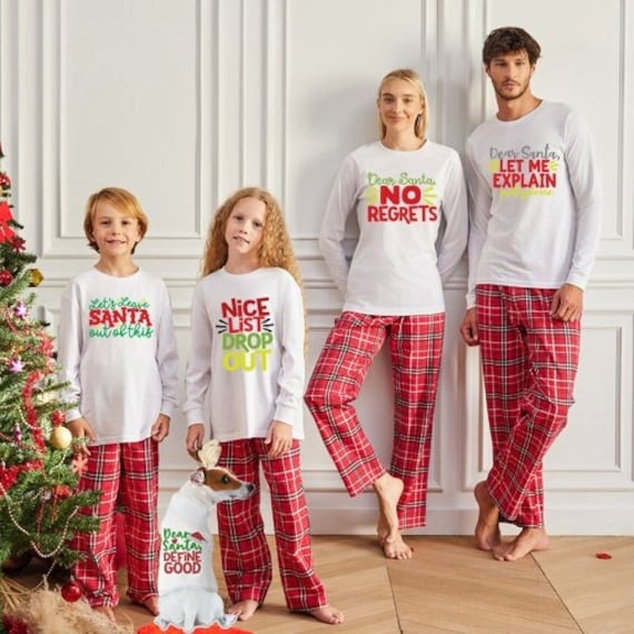 Santa matching family pajamas sale