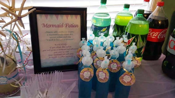 Mermaid sign | Mermaid Potion sign | Mermaid party Il_570xn