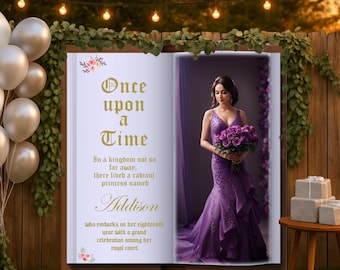 Custom Once Upon a Time Backdrop: Fairy Tale Party Decor