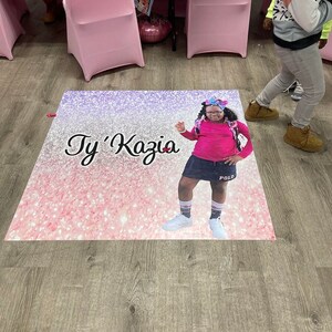 Personalized Floor decal with photo and custom colors image 1