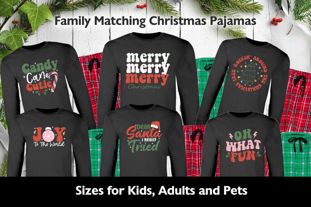 Funny Family Matching Christmas Pajamas With Dog Pajamas Etsy