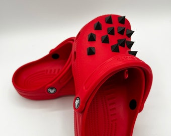 3D Printed Pyramid Spiked Croc Shoe Charms - Stylish Shoe Accessories - 26 Piece Set