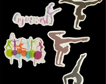 Lot of 5 Stickers Gymnastic themed - Gymnast - Stickers - Show off your passion - Gift