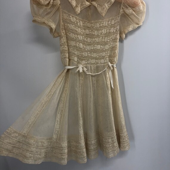 Lavish 1900s Antique Girls Beautiful Fragile Lace