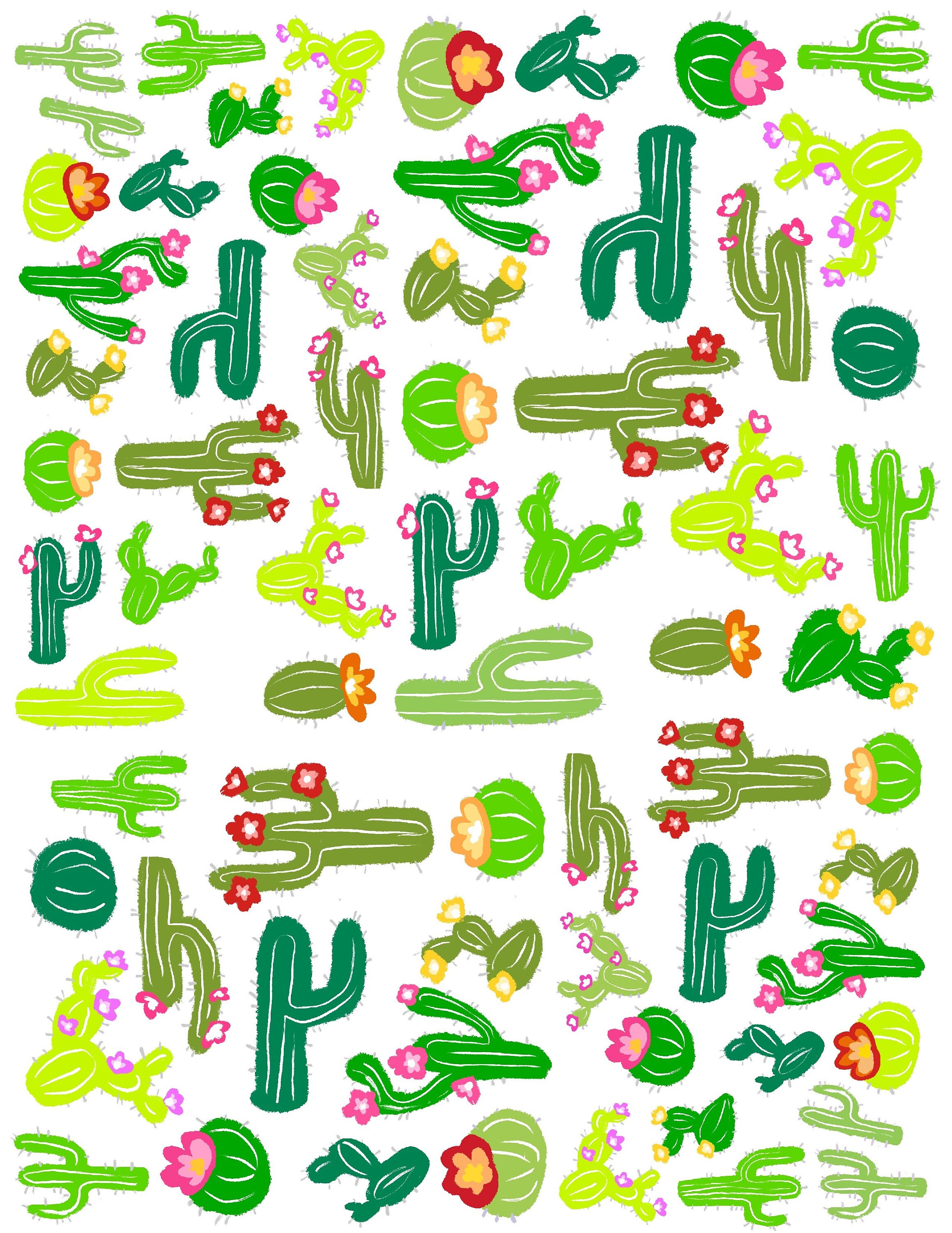 Mini Cactus Sticker Succulent Sticker 67pcs Cactus Sticker Etsy