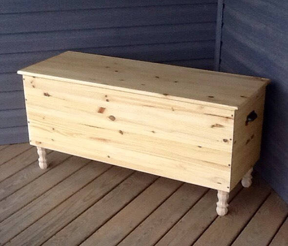 Vintage Farmhouse Style Blanket Storage Chest Solid Wood Hope Etsy