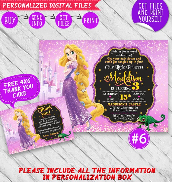 Disney Tangled Poster 30/" x 8.5/" Personalized Custom Name Painting Printing