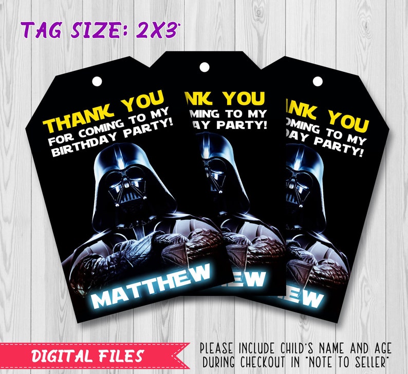 star wars thank you card star wars thank you tags star wars etsy australia