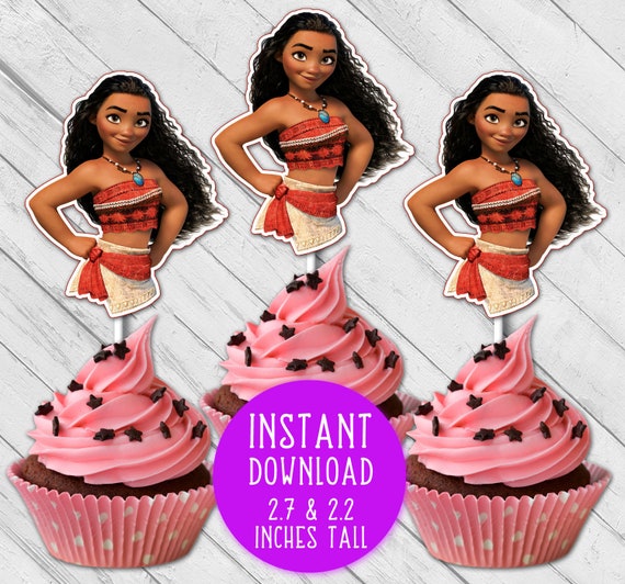 Moana Cupcake Toppers Moana Party Moana Toppers Moana Etsy Moana Cupcake Toppers Moana Party Moana Toppers Moana Etsy