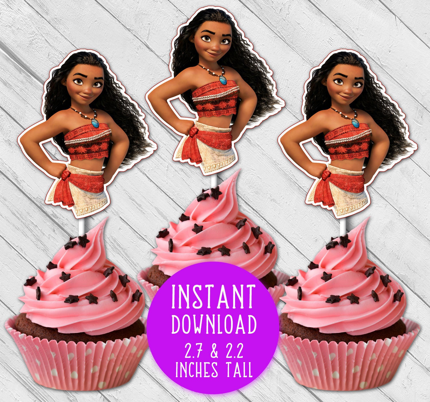 Moana Cupcake Toppers Moana Party Moana Toppers Moana Etsy Moana Cupcake Toppers Moana Party Moana Toppers Moana Etsy