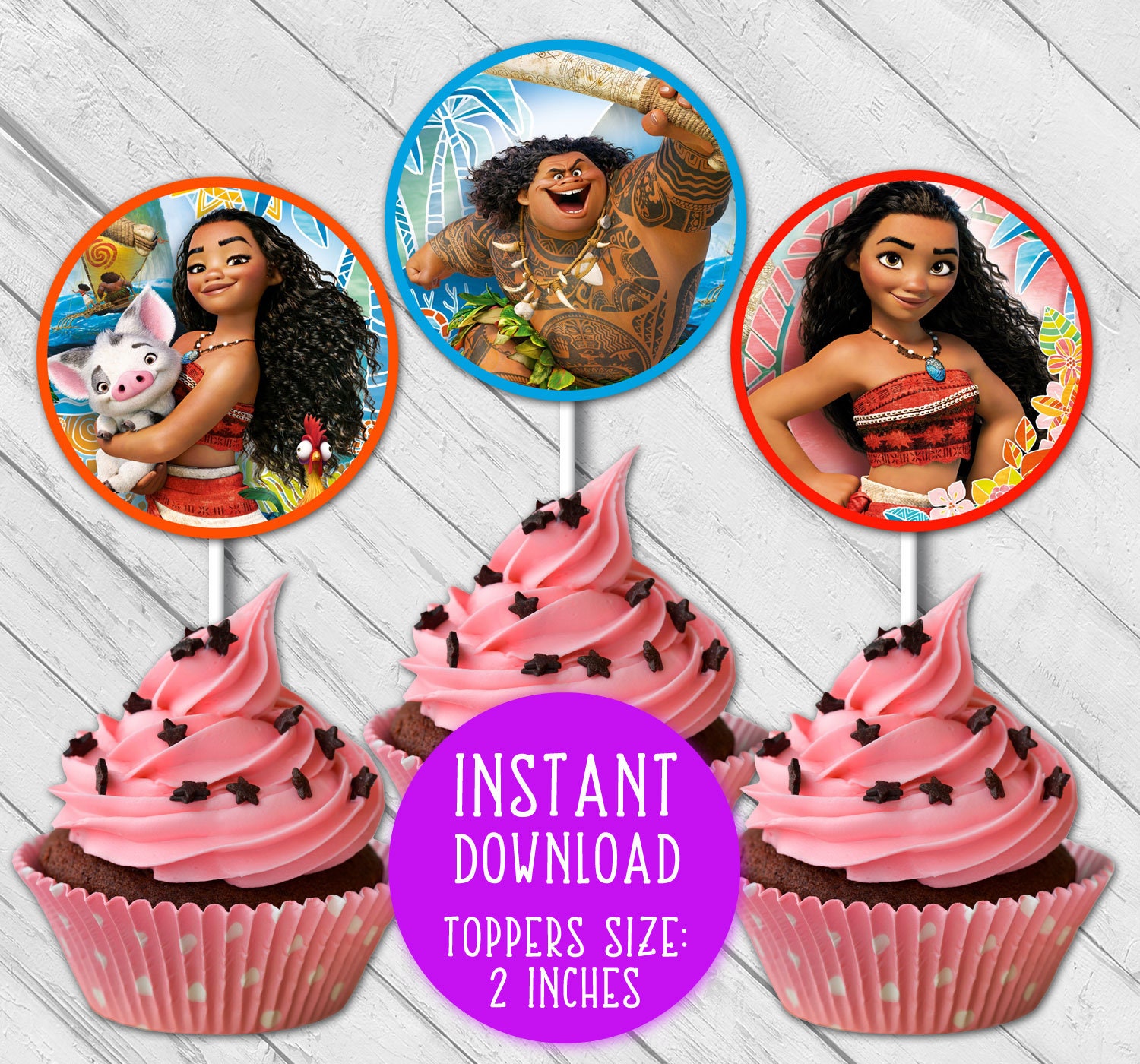 Moana Cupcake Toppers Moana Party Moana Toppers Moana Etsy Canada Moana Cupcake Toppers Moana Party Moana Toppers Moana Etsy Canada