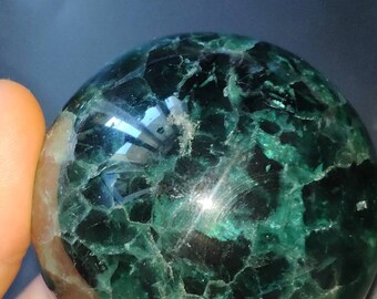 Fluorit Gelb Lila Magische Edelstein Kugel Massage Deko Etsy