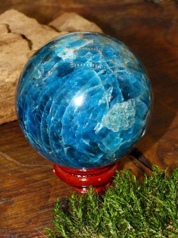 Apatit ~ Magische Edelstein Kugel Massage /& Deko Sphere Crystal Spielkugel Meditation ~HIPPIE ~GOA ~Boho ~Ethno ~Heilstein ~Naturschatz