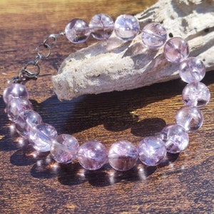 AAA Azeztulite Satyaloka purple violet gemstone beads bracelet stainless steel natural healing stone crystal rarity rare gift man woman mother her