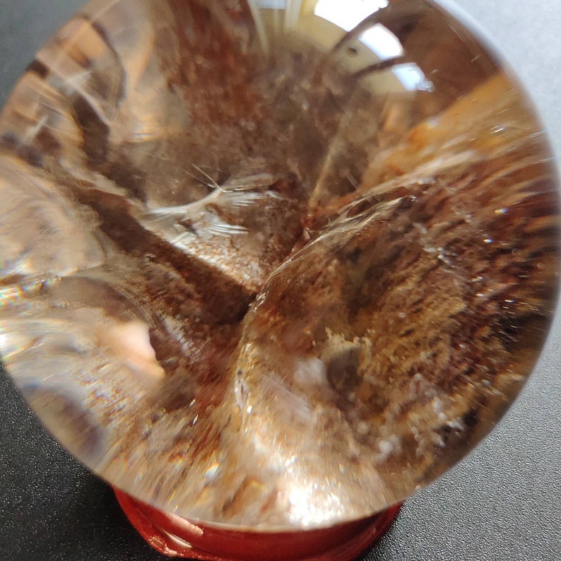 Magical Gemstone Ball Massage /& Deco Sphere Crystal Meditation GOA- Boho- Ethno-Healing Stone HIPPIE AAA Clear Phantom Quartz Red Yellow