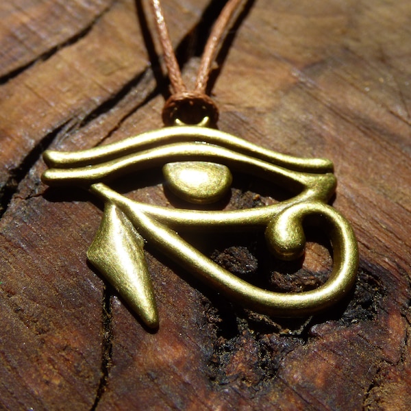 Auge des Horus ~ Kette Antik Bronze ~HIPPIE ~GOA ~Boho ~Tibet ~Ethno ~Nature ~Vintage