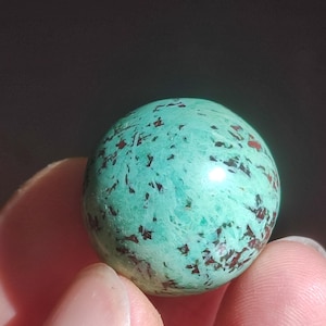 Turquoise ball 100% natural ~ Magic gemstone ball massage & decoration crystal meditation healing stone rarity collector mineral round blue