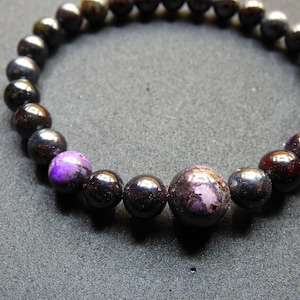 Sugilith Bustamit Richterit Sugilite Edelstein Armband Perlen Heilstein Energie Natur Echt Rarität Selten Schmuck Frau Mann Er Sie Mutter