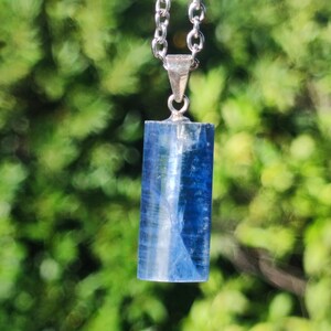 Cyanite / Disthene A 925 Silver Gemstone Necklace Natural Healing Stone Crystal Blue Rarity Pendant Man Woman He She Gift Beautiful Noble