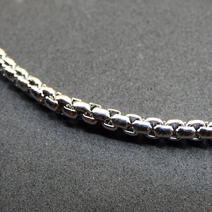 Box chain simple men's chain ~ link chain eyelet chain ~ men's jewelry ~ silver 304 stainless steel ~ length selectable - man