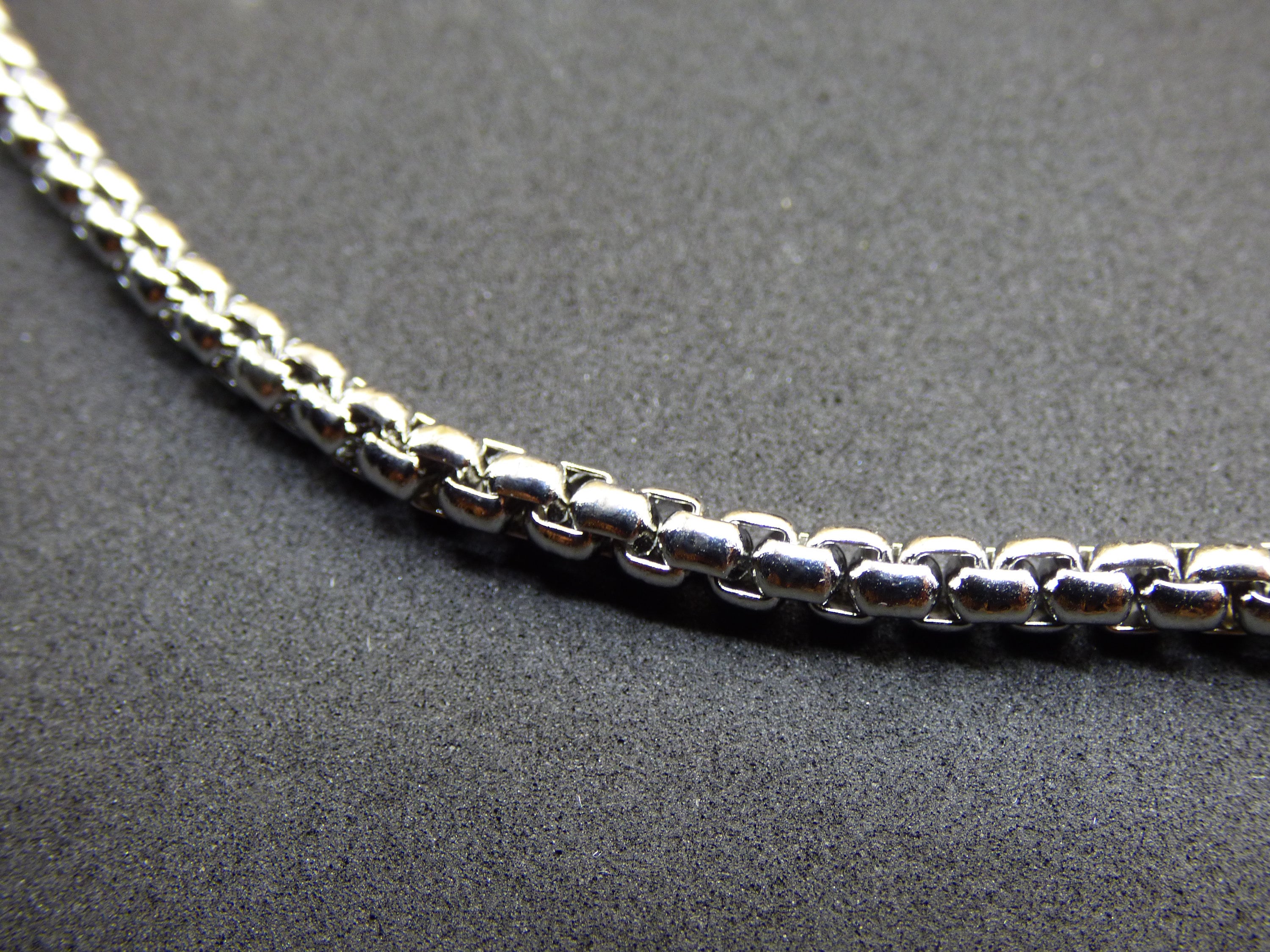 Antique Silver Mens Box Chain Necklace, Unisex Box Link Chain Necklace, Stainless  Steel Chain Necklace, Square Chain Necklace, Mens Jewelry 