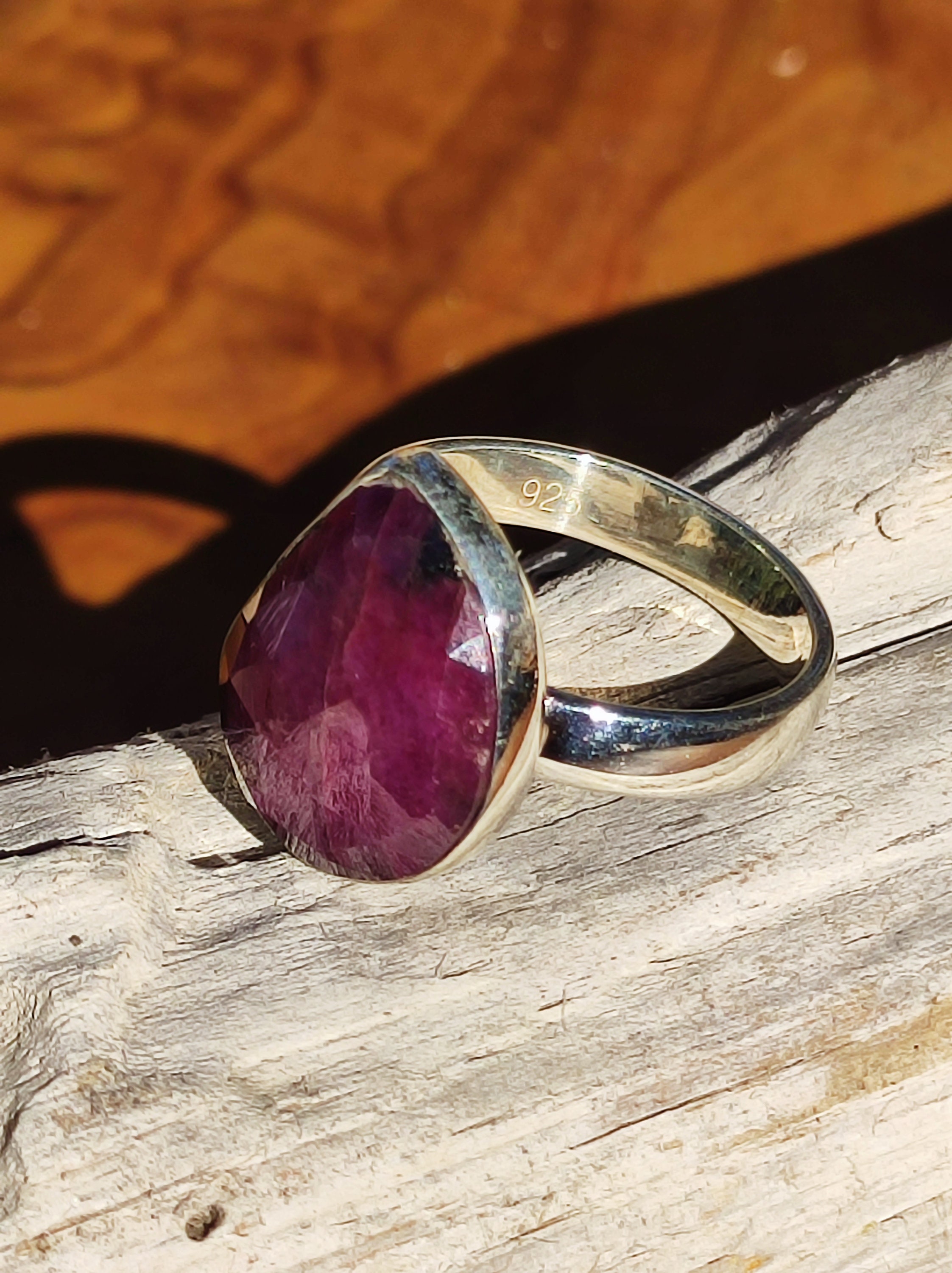 Bague En Argent 925 Et Rubis - Modèle BA-AR-76, Taille 56, Neuve Avec étiquettes