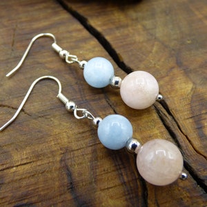 Morganite ~ Gemstone Earrings ~ GOA ~ Hippie ~ Boho ~ Ethno ~ Nature ~ Healing Stone ~ Nature ~ Earrings ~ Rarity