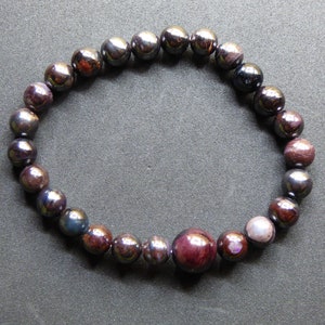 Sugilith Bustamit Richterit Sugilite Edelstein Armband Perlen Heilstein Energie Natur Echt Rarität Selten Schmuck Frau Mann Er Sie Mutter