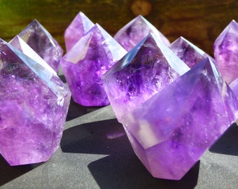 Amethyst AAA Quality Tower Point Purple ~ Crystal Point Magic Gemstone Decoration Energy Massage Stick GOA Ethno Hippie Healing Stone Natural Treasure