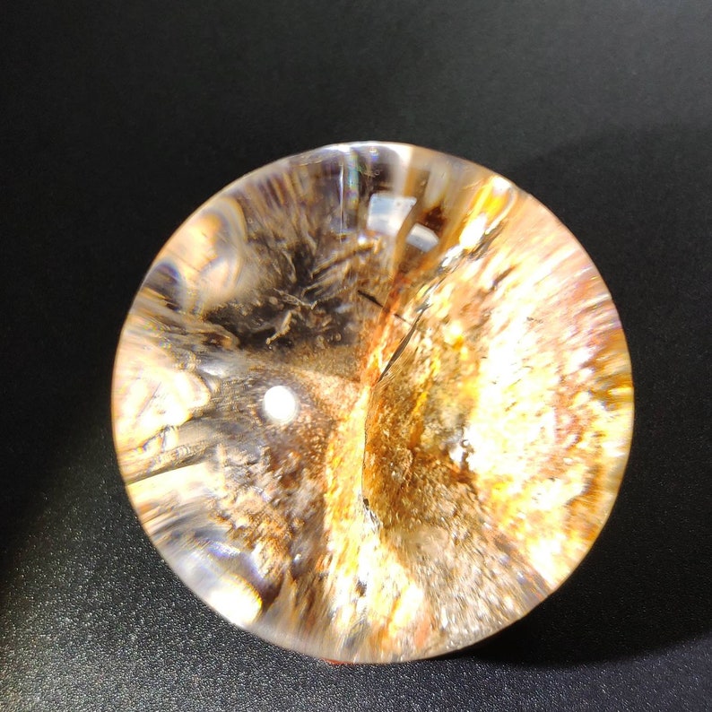 Magical Gemstone Ball Massage /& Deco Sphere Crystal Meditation GOA- Boho- Ethno-Healing Stone HIPPIE AAA Clear Phantom Quartz Red Yellow