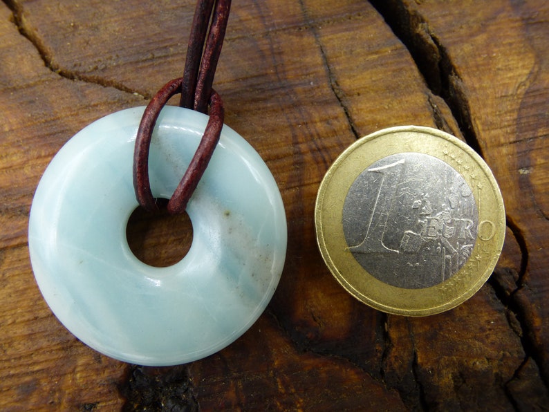 Amazonite ~ Gem Chain ~ HIPPIE ~ GOA ~ Boho ~ Tibet ~ Ethno ~ Nature ~ Donut ~ Protection Symbol ~ Healing Stone