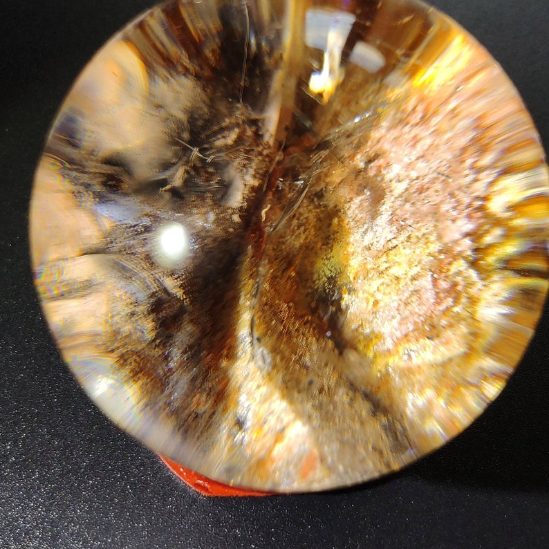 Magical Gemstone Ball Massage /& Deco Sphere Crystal Meditation GOA- Boho- Ethno-Healing Stone HIPPIE AAA Clear Phantom Quartz Red Yellow