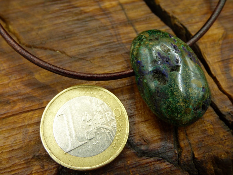 Malachite /& azurite ~ Gemstone Necklace ~ Hippie ~ Goa ~ Boho ~ Ethno ~ Nature ~ Healing Stone