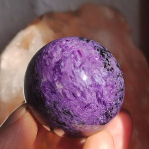 AAA Charoite *Rarity* Sphere Ball ~ Gemstone Decoration Sphere Crystal Meditation ~Energy ~Healing Stone ~Therapy