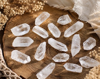 Bergkristall Spitzen roh Kristalle Aufladen Edelsteine Wasserstein Chakra Heilstein Naturmedizin Energie Basteln DIY Makramee Brazil Natur