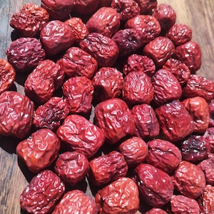 Jujube - Bio Qualität chinesische rote Datteln getrocknet Super Food Gesund Ernährung Mensch + Tier Vegan Glutenfrei Diät Beeren Immunsystem
