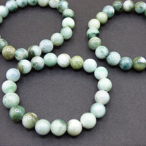 Jade Burma 10 / 11 mm ~ Gemstone Bracelet Stretch high quality Jade green natural Myanmar GOA Hippie Boho Nature Healing Stone Energy Chakra