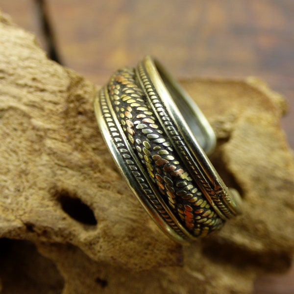 Bague « Tibet » en laiton et cuivre ou perle Dreadlock ~ Bronze antique ~ Pains Dreads ~ HIPPIE ~ GOA ~ Boho ~ Ethno ~ Nature ~ Indien ~ Vintage ~ Rasta