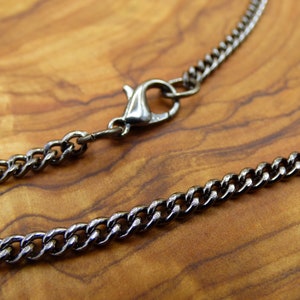 Simple men&#39;s chain ~ link chain ~ men&#39;s jewelry ~ metallic gray or silver-colored ~ length selectable - man