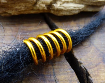 Dreadlock Schmuck Spiralen Golden ~Breads + Dreads ~HIPPIE ~GOA ~Boho ~Ethno ~Nature ~Indian ~Vintage~Haar