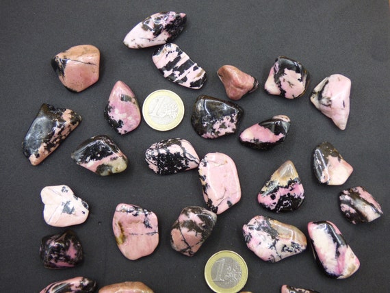 Pink and black healing stone best sale