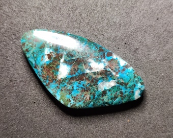 Chrysocoll *High Quality* Fair Trade Edelstein Cabochon  flacher Stein Auflegestein Bastel Makramee Heilstein Crysokoll Crysokolla