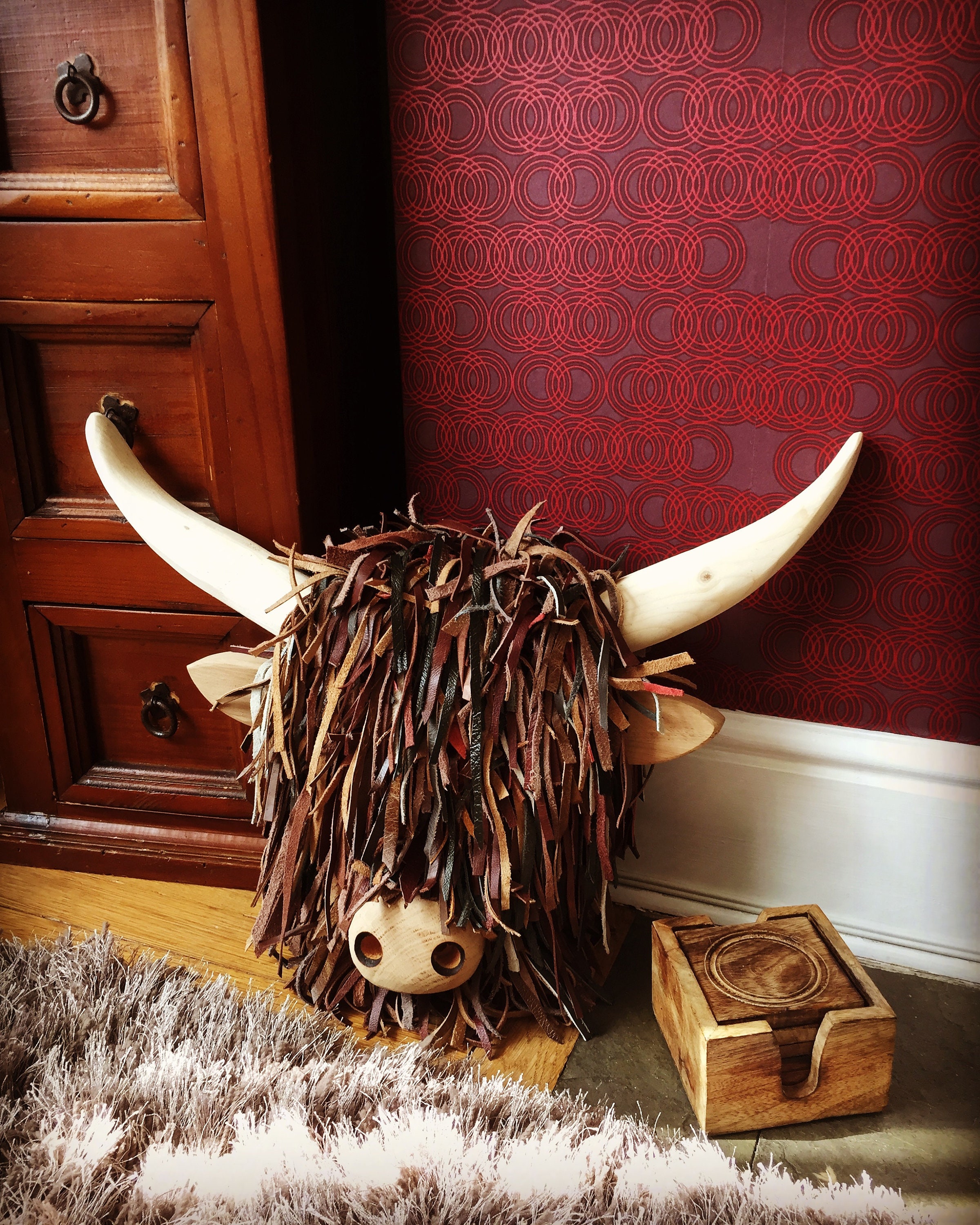 Highland Cow/cattle Wall Mounted Faux Animal Wooden Head Etsy UK