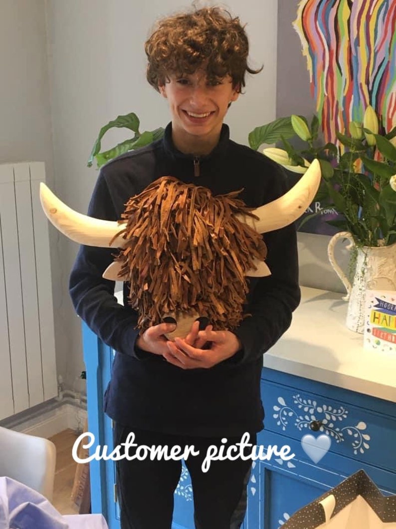 Highland Cow/cattle Wall Mounted Faux Animal Wooden Head Etsy UK