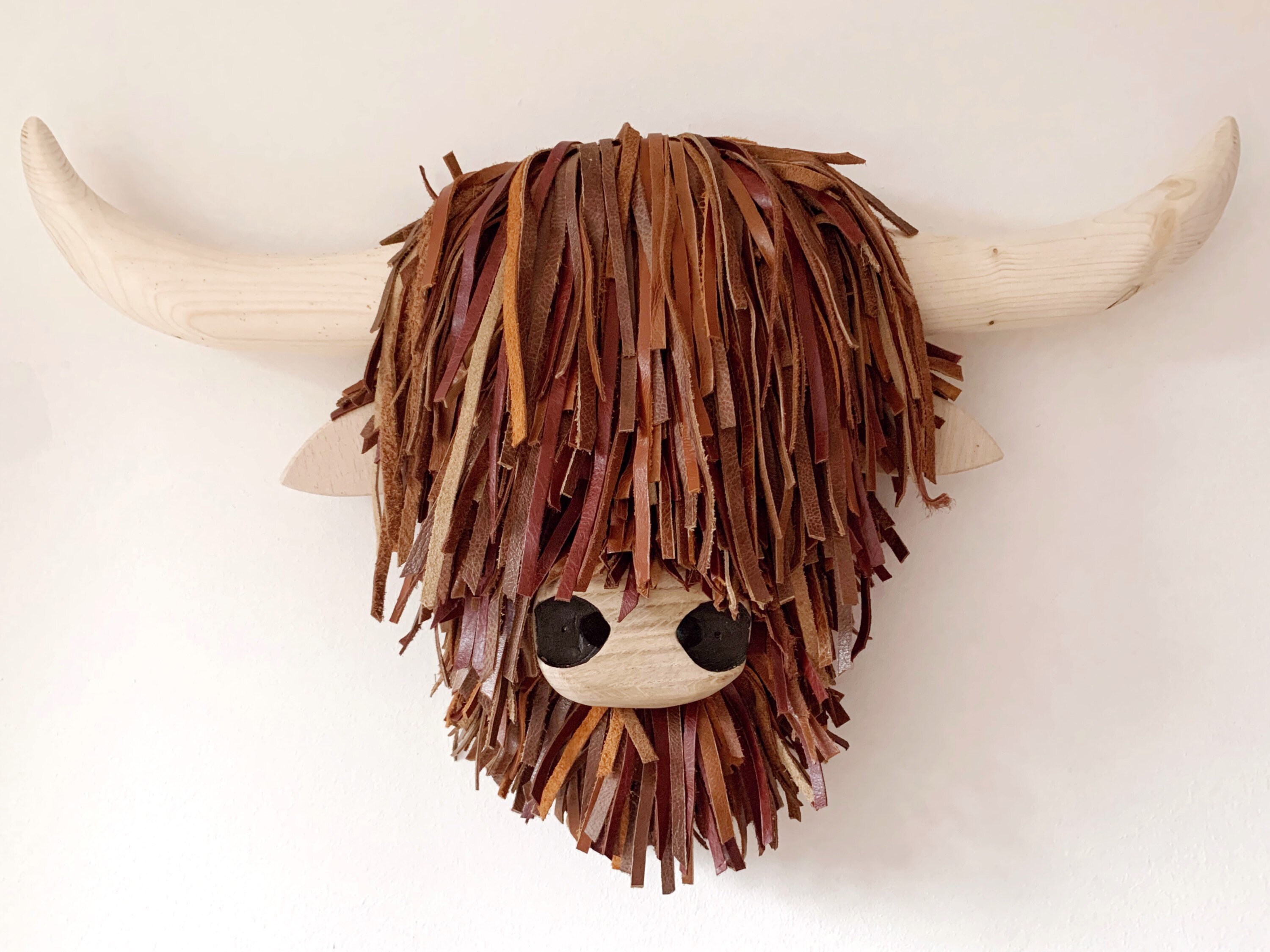 Highland Cow/cattle Wall Mounted Faux Animal Wooden Head Etsy UK