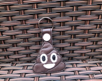 poop emoji keyring