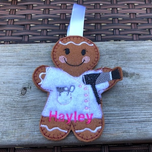 Hairdresser gift, Hairdresser gingerbread man, hanging gingerbread man, gingerbread hairdresser, personalised gingerbread man