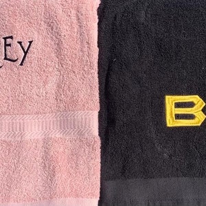 Personalised Towels, Name Towels, Wedding Party Towels, Spa Towel, Mother&#39;s Day gift, his and hers towels, embroidered towels